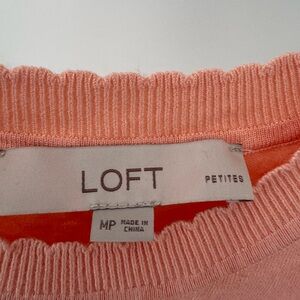 LOFT Coral Knit Top